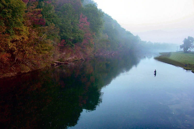 A stretch of the Watauga river