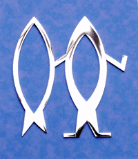 21st Century Fish Peace sign